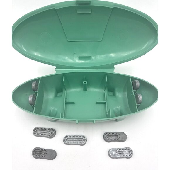 Vintage 60s Singer Buttonholer #2482607 Attachments, Green Retro Case - Picture 7 of 10